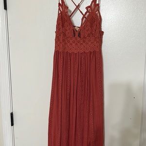 Never worn, just took tag off. Orange maxi from VICI